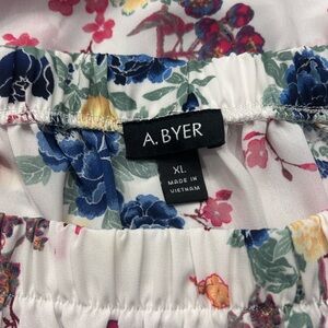 A. Byer Floral top - Blue, Pink, Yellow